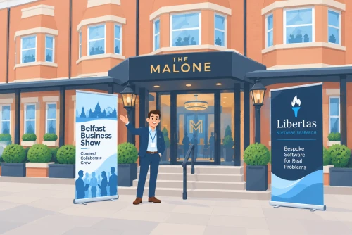 Libertas Software Research is aanwezig op de Belfast Business Show in het Malone Hotel, Belfast. Registreer om aanwezig te zijn en kom gedag zeggen.