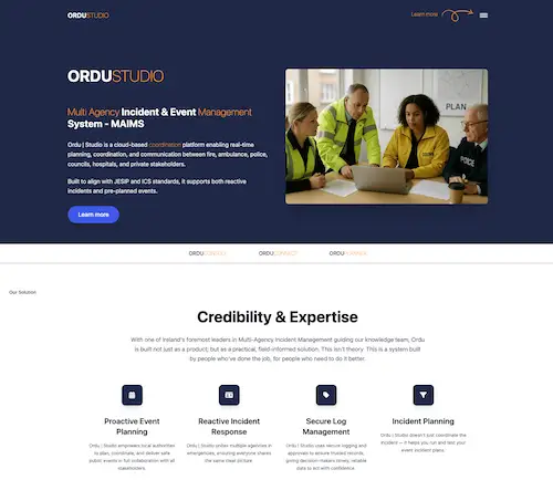 ORDU Studio platform dashboard-interface